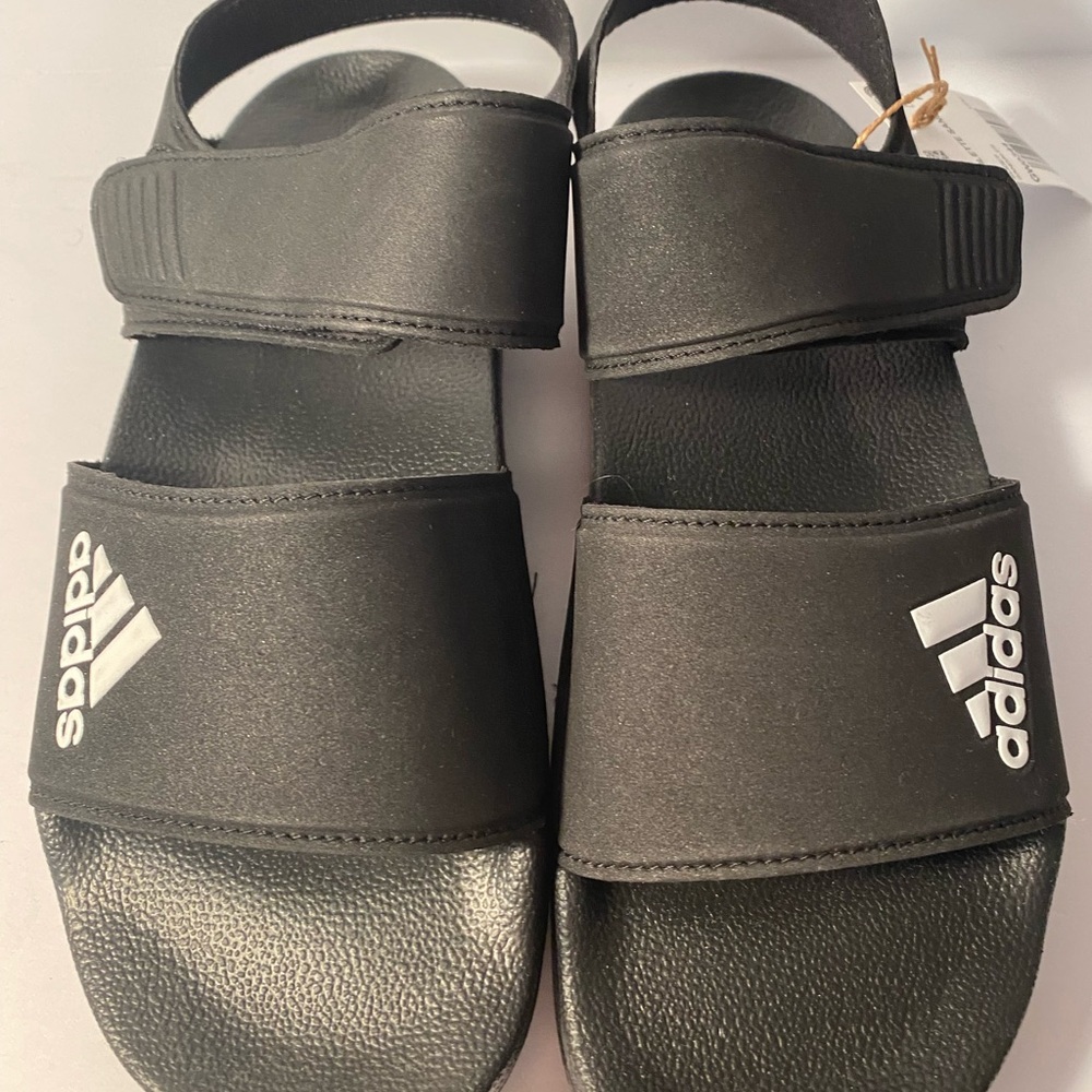 SOLD Adidas Black Sandals with Adjustable Straps and Contoured Footbed Adolette